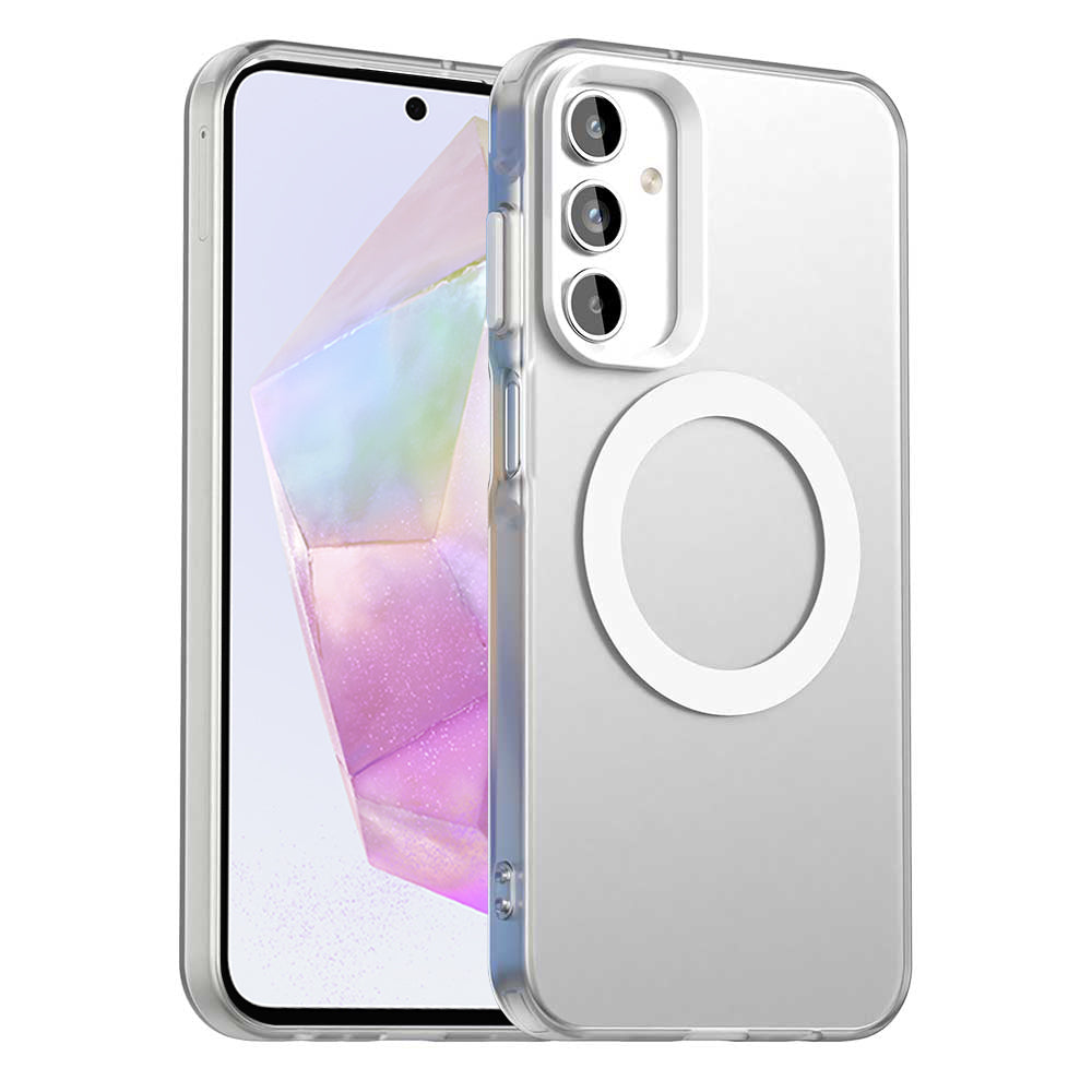 MagSafe калъф за Samsung Galaxy A35 5G A356, Techsuit, CandyCase, Бял