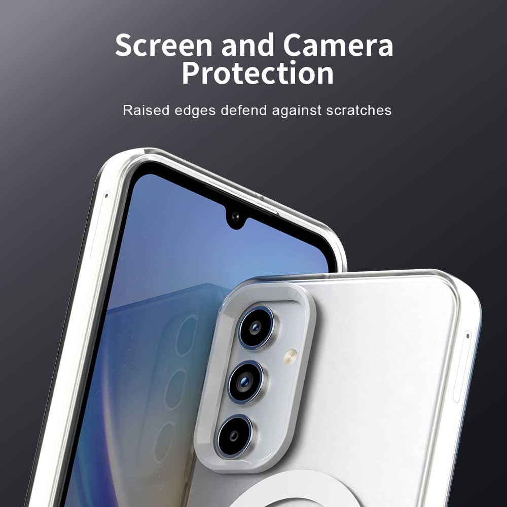 MagSafe калъф за Samsung Galaxy A35 5G A356, Techsuit, CandyCase, Бял