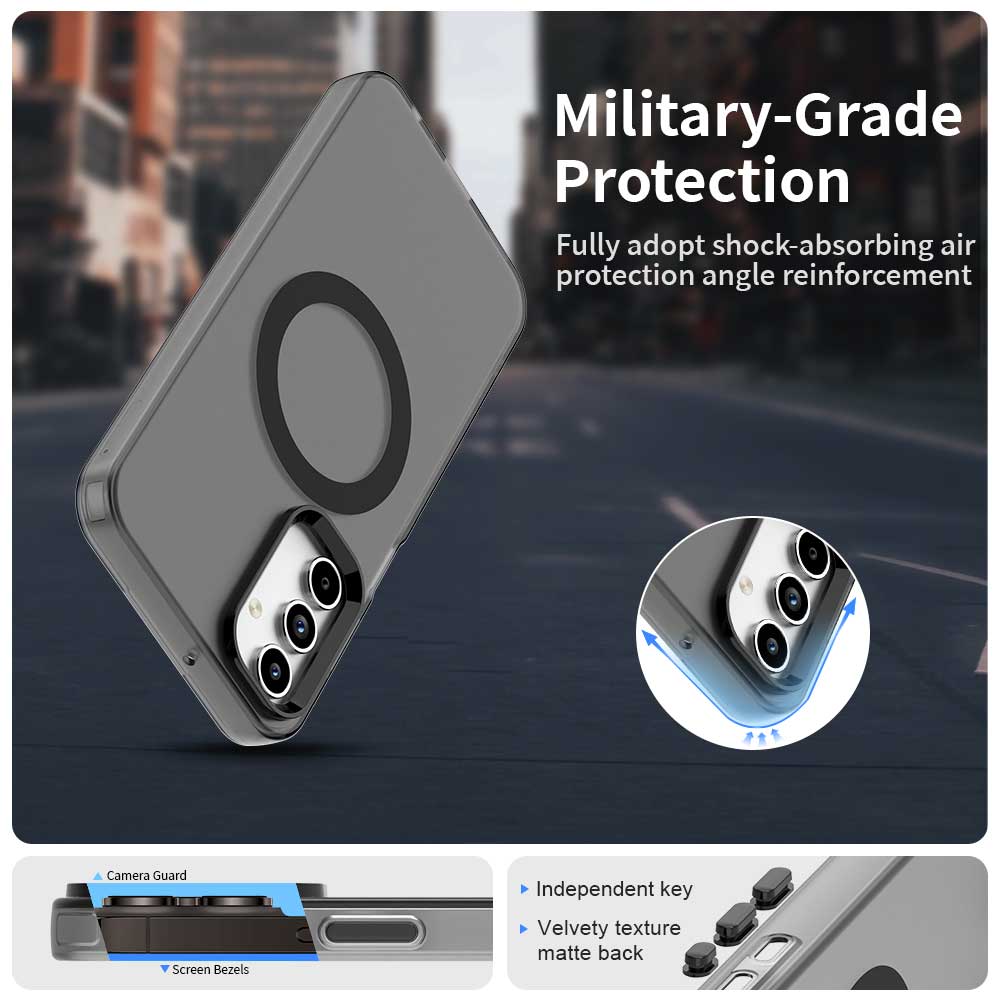 MagSafe калъф за Samsung Galaxy A35 5G A356, Techsuit, CandyCase, Черен