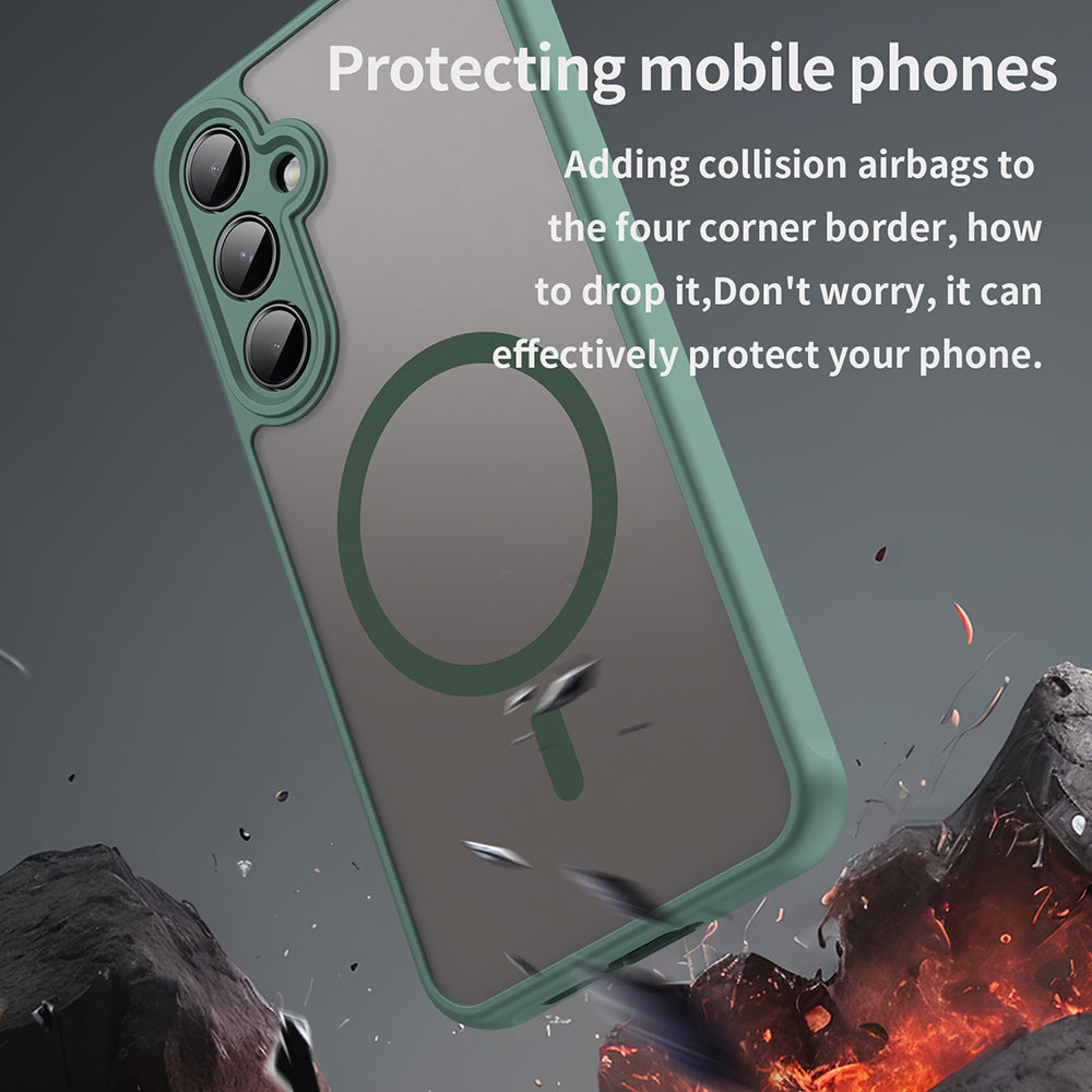Калъф MagSafe за Samsung Galaxy A35 5G A356, Techsuit, HaloFrost II, Зелен