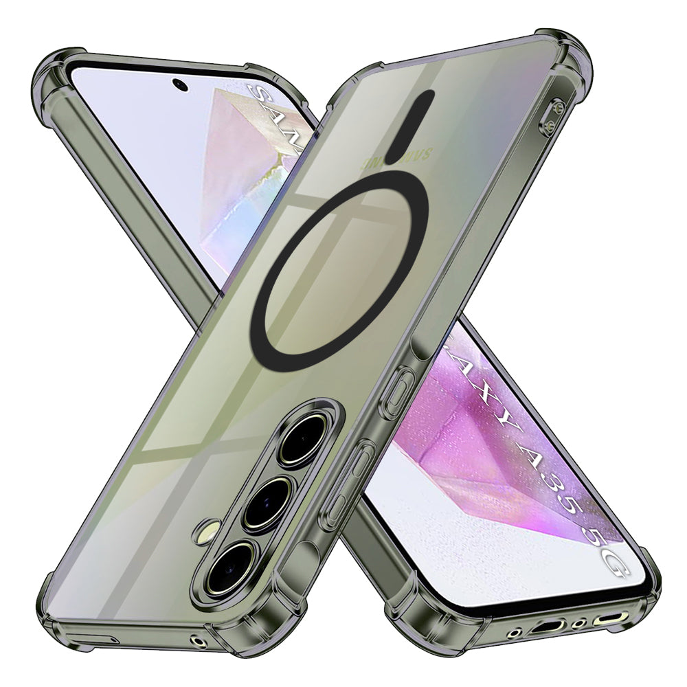 Калъф MagSafe за Samsung Galaxy A35 5G A356, Techsuit, Shockproof Clear, Опушен
