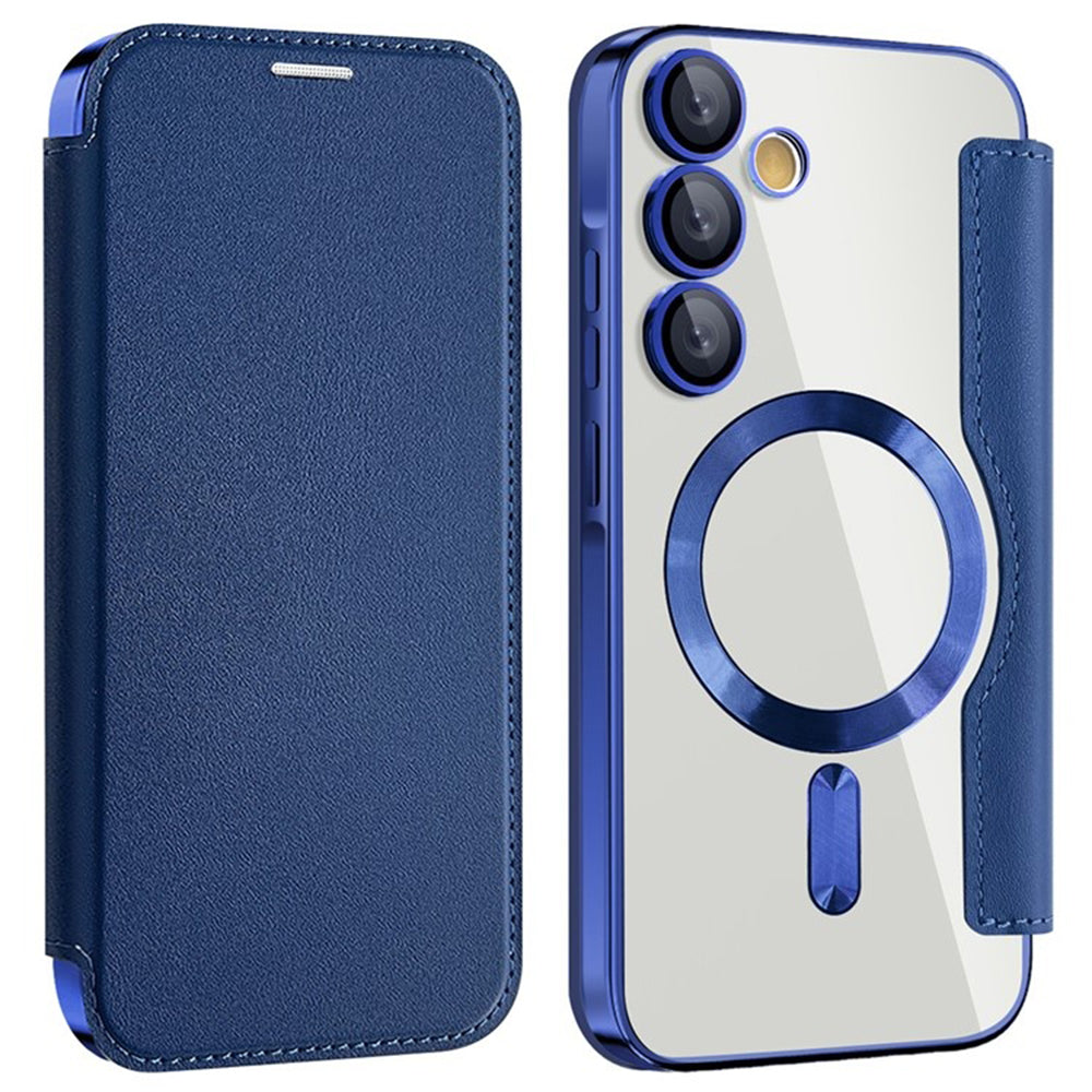 Калъф MagSafe за Samsung Galaxy A35 5G A356, Techsuit, SmartMag Book, Син