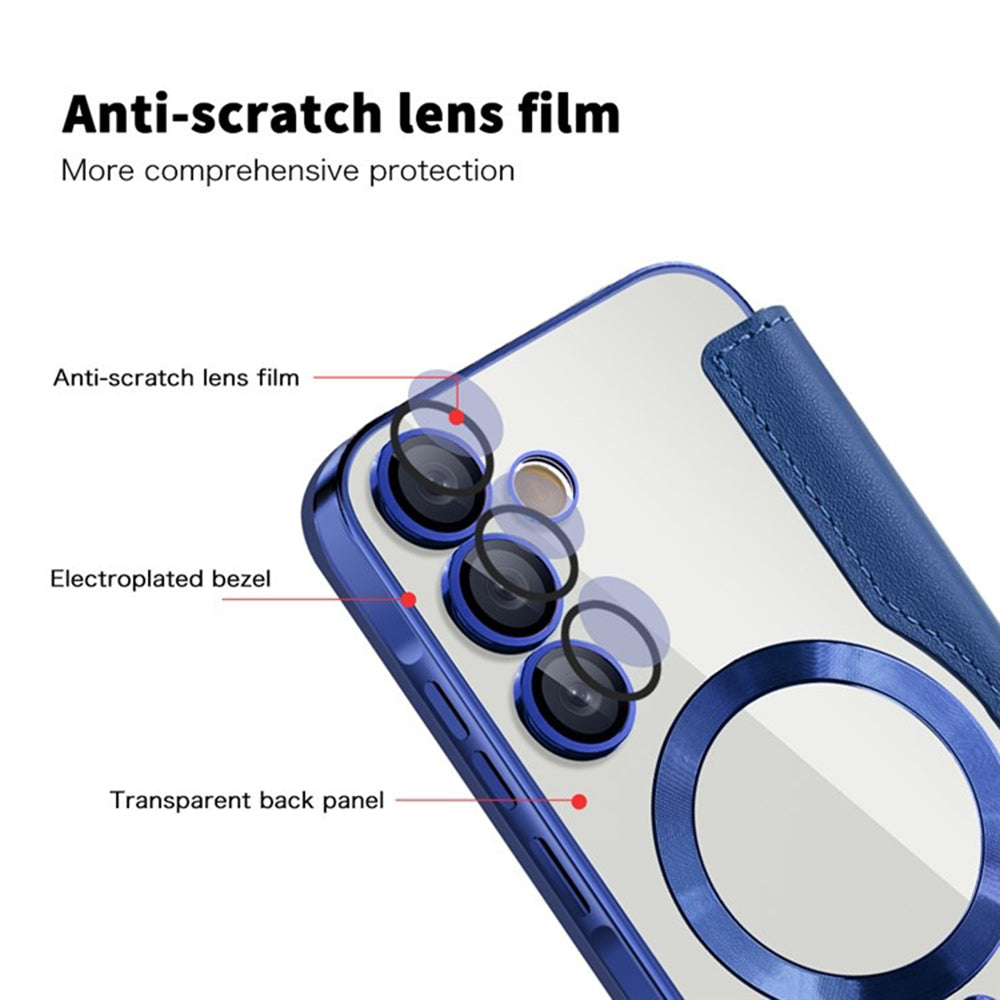 Калъф MagSafe за Samsung Galaxy A35 5G A356, Techsuit, SmartMag Book, Син