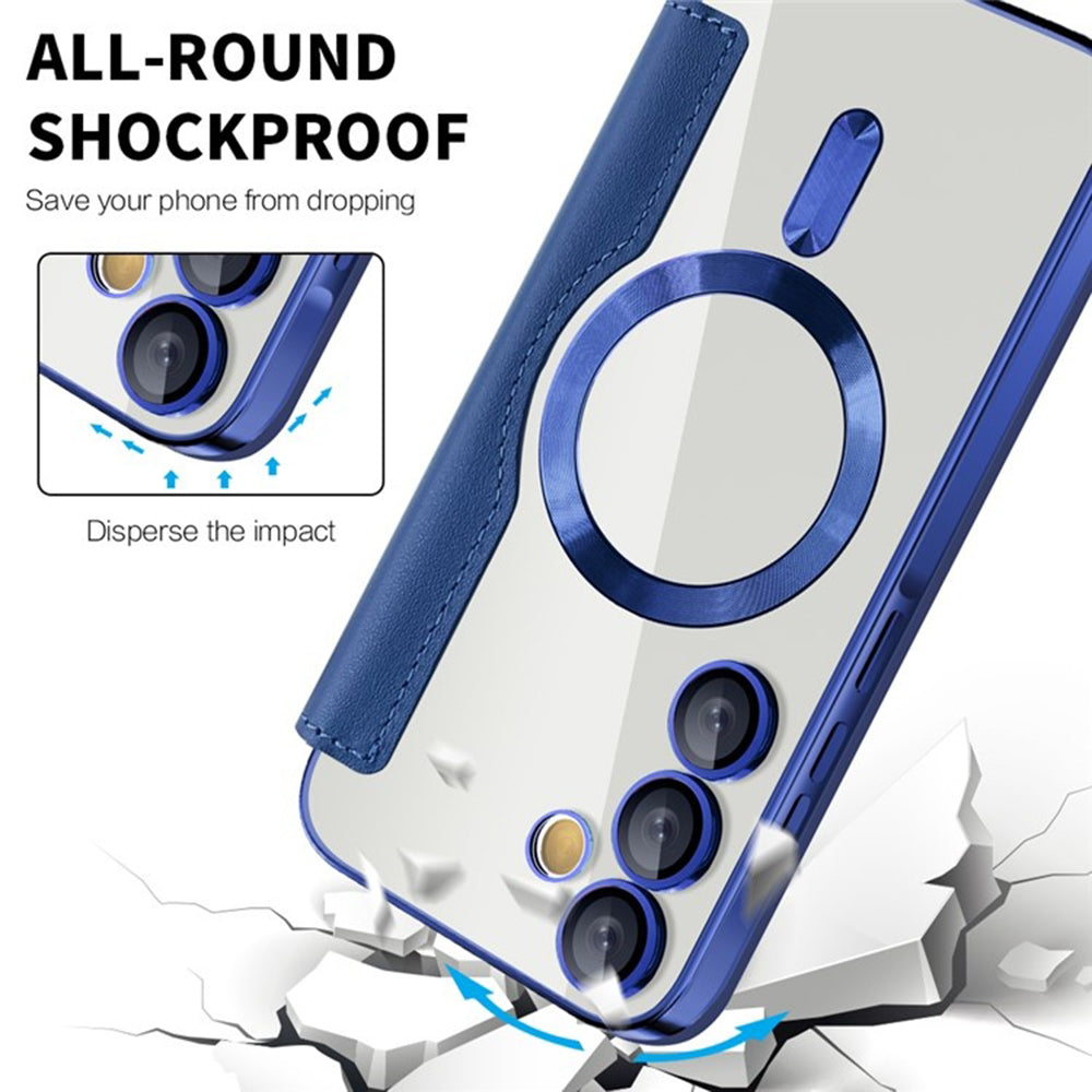 Калъф MagSafe за Samsung Galaxy A35 5G A356, Techsuit, SmartMag Book, Син