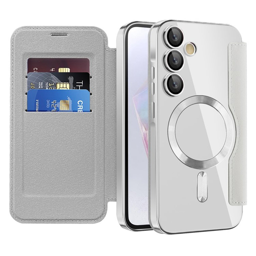 Калъф MagSafe за Samsung Galaxy A35 5G A356, Techsuit, SmartMag Book, Сив