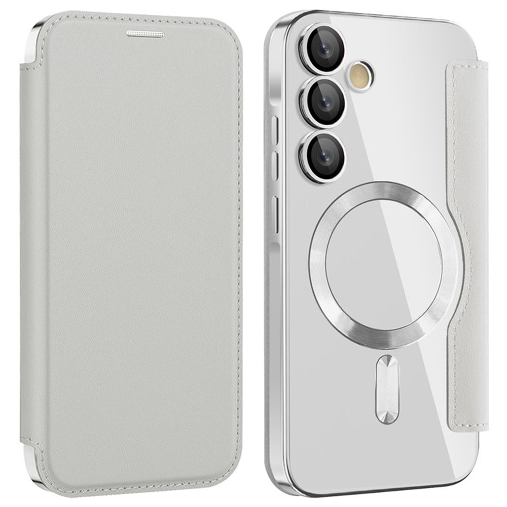 Калъф MagSafe за Samsung Galaxy A35 5G A356, Techsuit, SmartMag Book, Сив