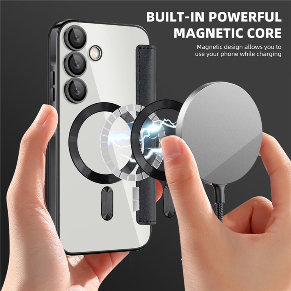 Калъф MagSafe за Samsung Galaxy A35 5G A356, Techsuit, SmartMag Book, Черен