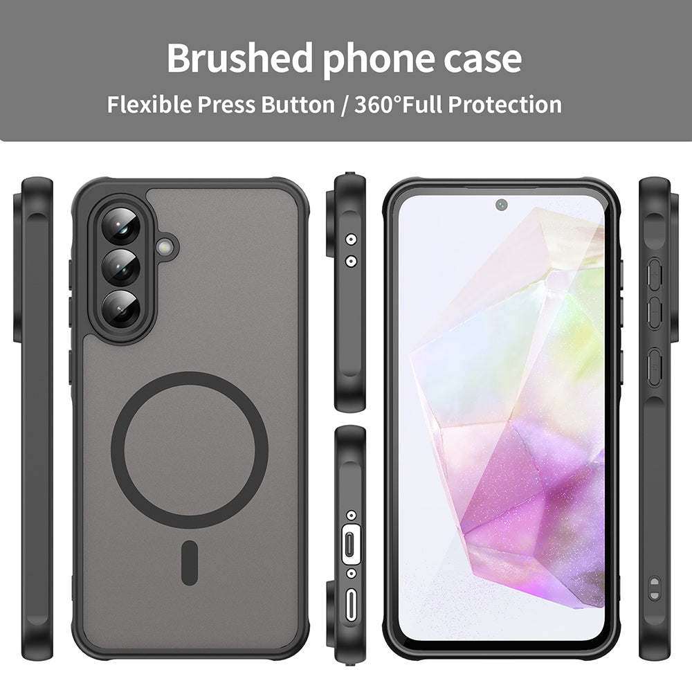 Калъф MagSafe за Samsung Galaxy A36 A366, Techsuit, HaloFrost II, Черен