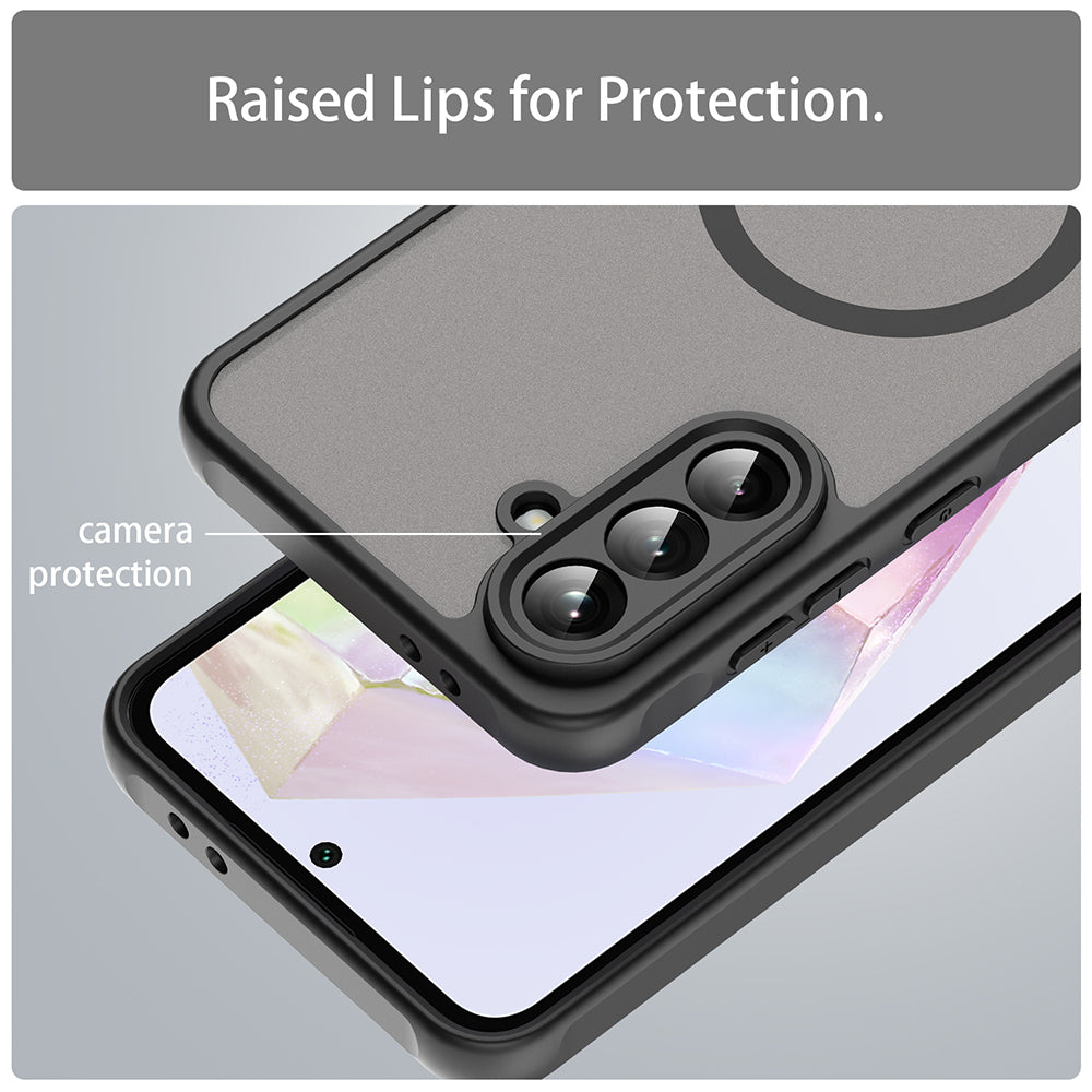 Калъф MagSafe за Samsung Galaxy A36 A366, Techsuit, HaloFrost II, Черен