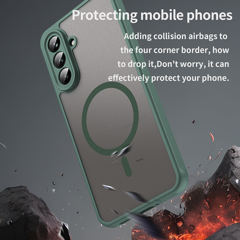 Калъф MagSafe за Samsung Galaxy A36 A366, Techsuit, HaloFrost II, Зелен