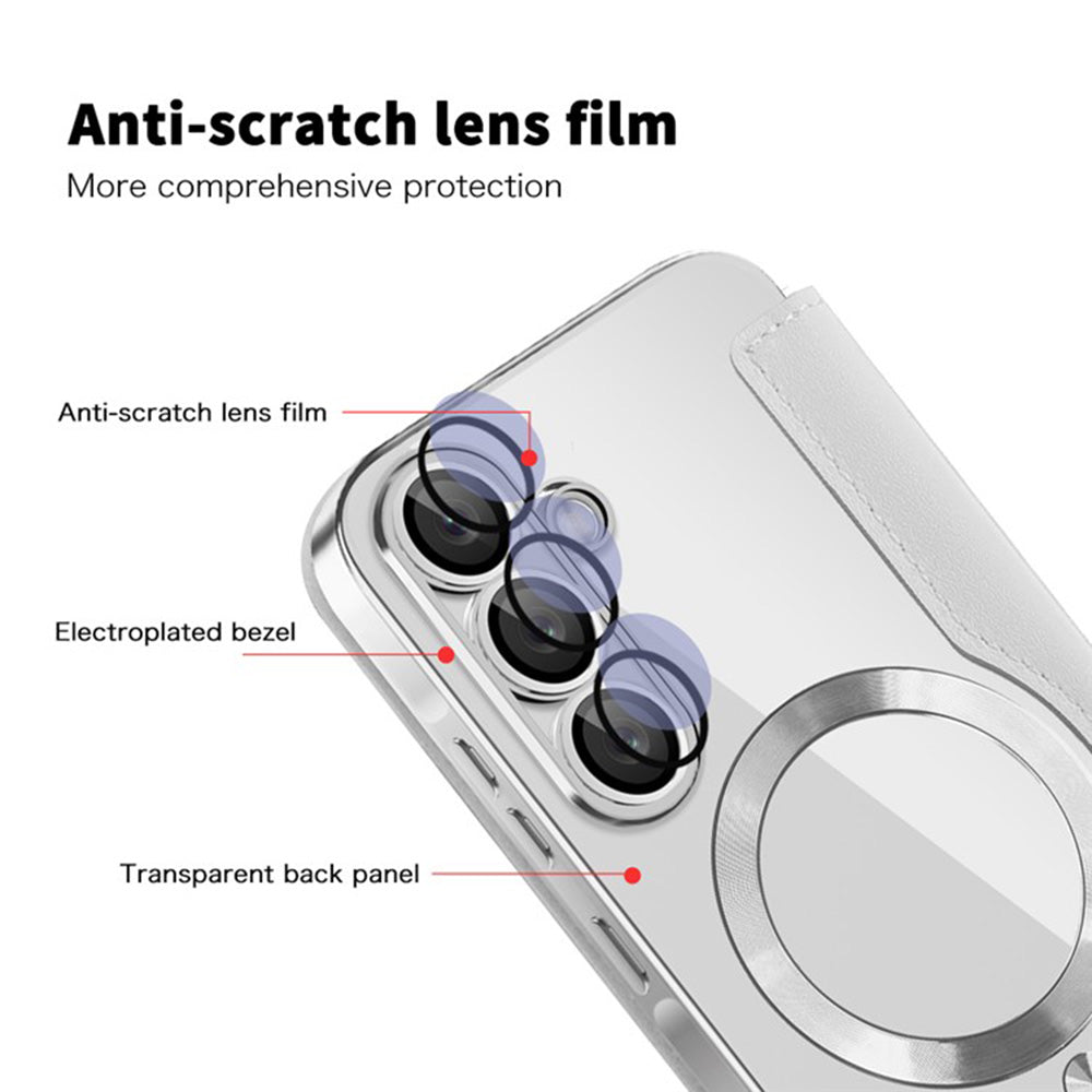 Калъф MagSafe за Samsung Galaxy A36 A366, Techsuit, SmartMag Book, Сив