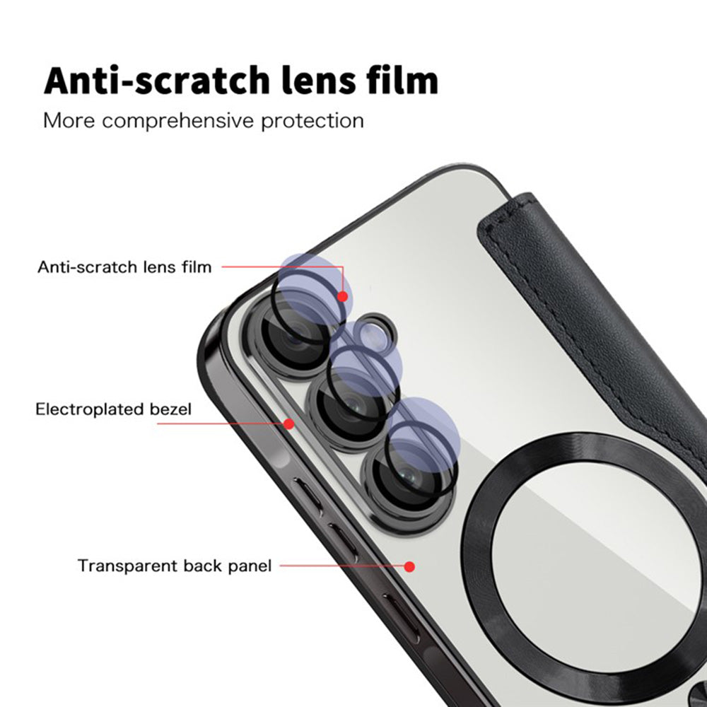 Калъф MagSafe за Samsung Galaxy A36 A366, Techsuit, SmartMag Book, Черен