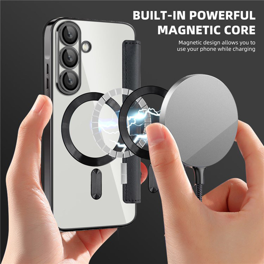 Калъф MagSafe за Samsung Galaxy A36 A366, Techsuit, SmartMag Book, Черен
