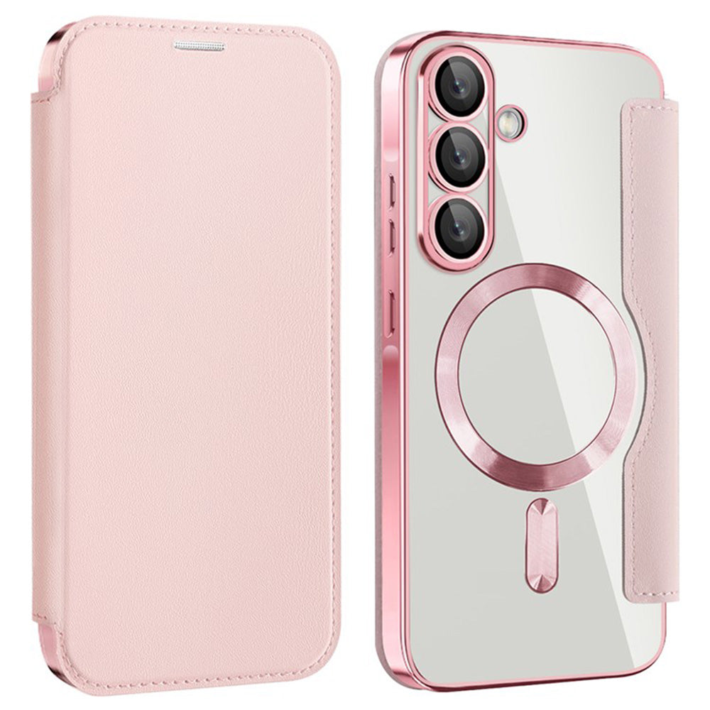 Калъф MagSafe за Samsung Galaxy A36 A366, Techsuit, SmartMag Book, Розов