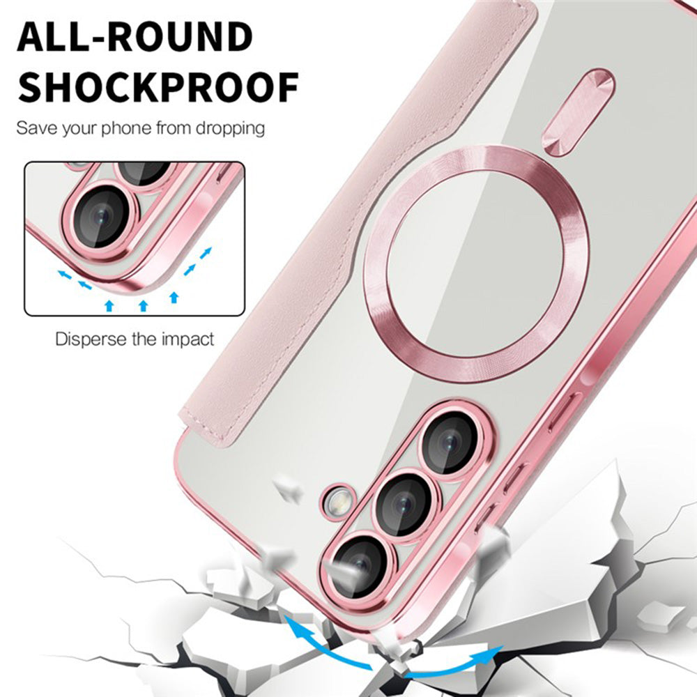 Калъф MagSafe за Samsung Galaxy A36 A366, Techsuit, SmartMag Book, Розов