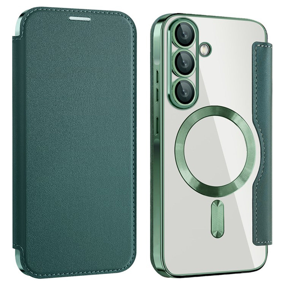 Калъф MagSafe за Samsung Galaxy A36 A366, Techsuit, SmartMag Book, Зелен