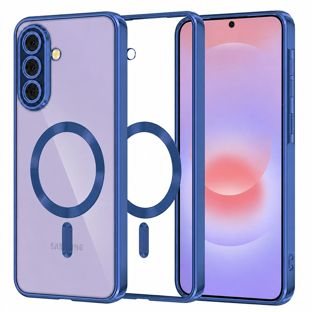 Калъф MagSafe за Samsung Galaxy A37 5G, Techsuit, Luxury Crystal, Тъмносин