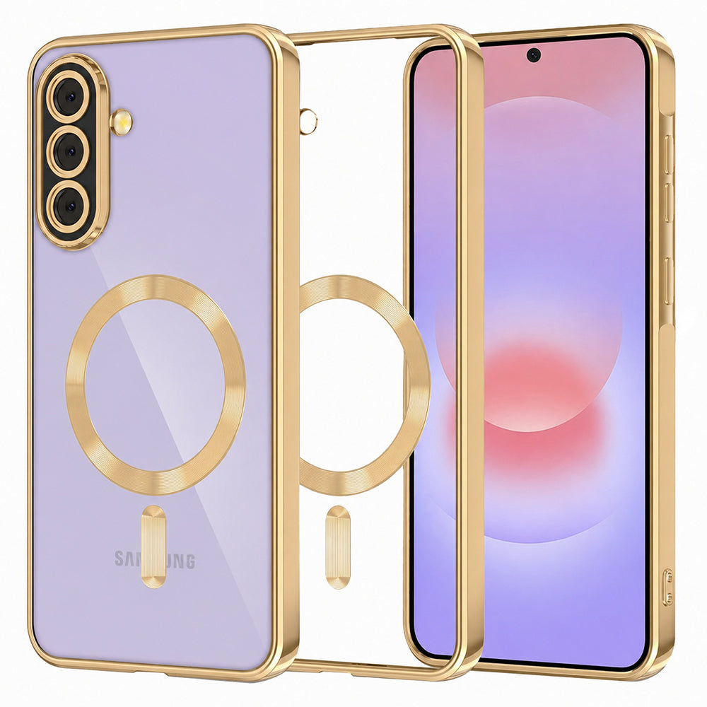 Калъф MagSafe за Samsung Galaxy A37 5G, Techsuit, Luxury Crystal, Златист