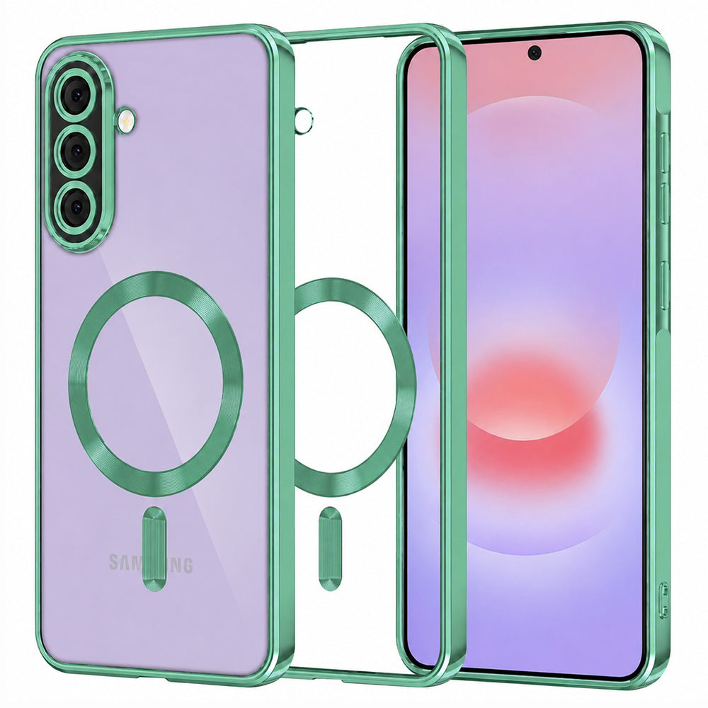 Калъф MagSafe за Samsung Galaxy A37 5G, Techsuit, Luxury Crystal, Светлозелен