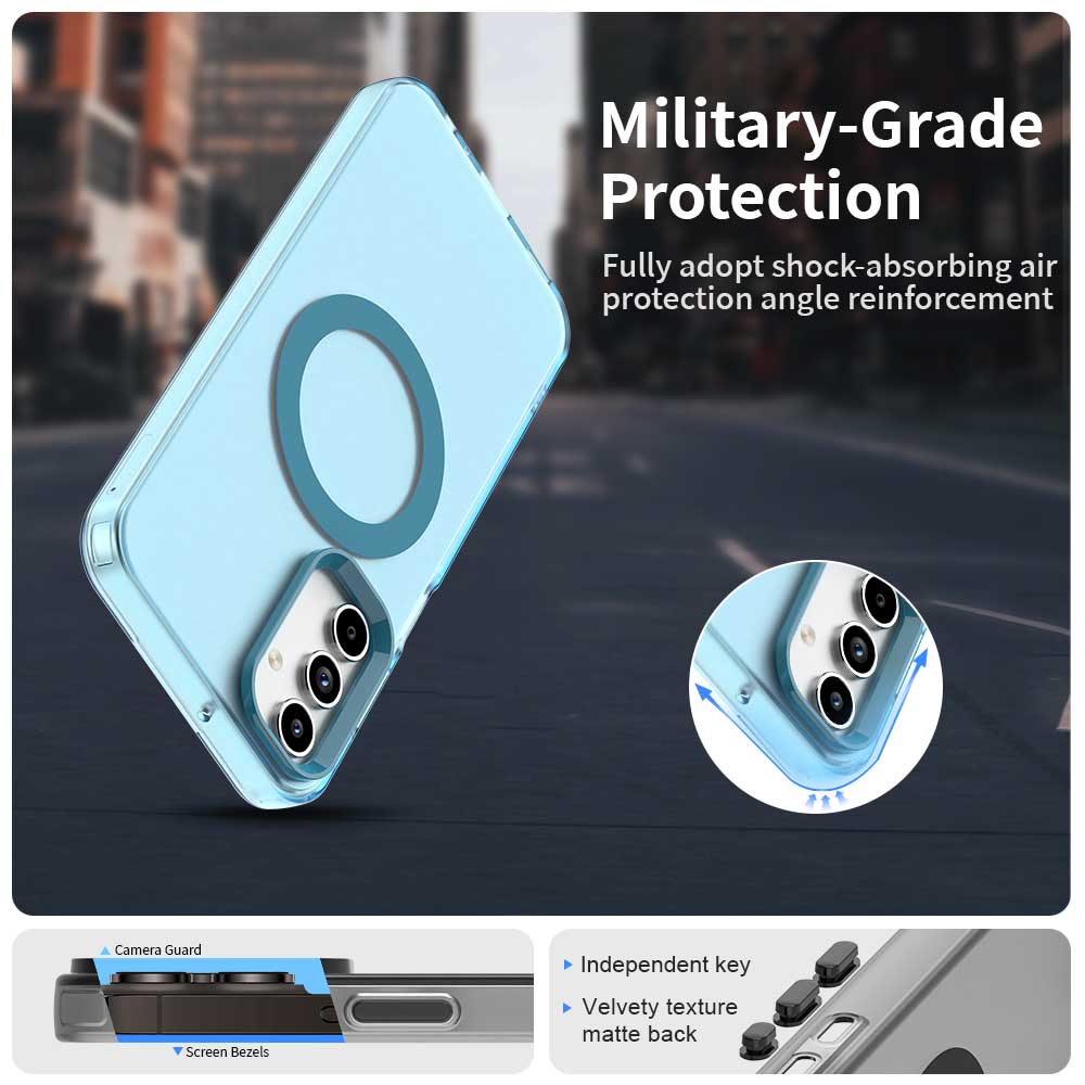 Калъф MagSafe за Samsung Galaxy A55 5G A556, Techsuit, CandyCase, Син