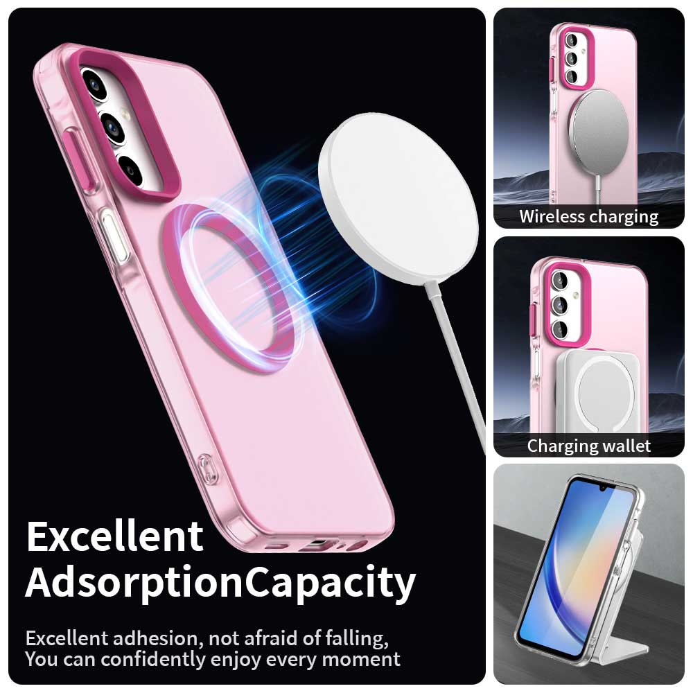 Калъф MagSafe за Samsung Galaxy A55 5G A556, Techsuit, CandyCase, Розов