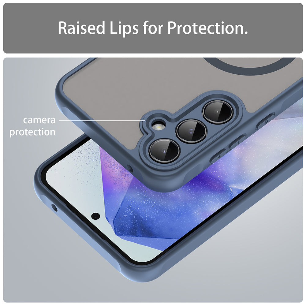 Калъф MagSafe за Samsung Galaxy A55 5G A556, Techsuit, HaloFrost II, Тъмносин