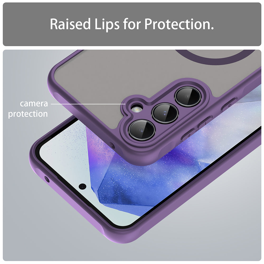 Калъф MagSafe за Samsung Galaxy A55 5G A556, Techsuit, HaloFrost II, Лилав