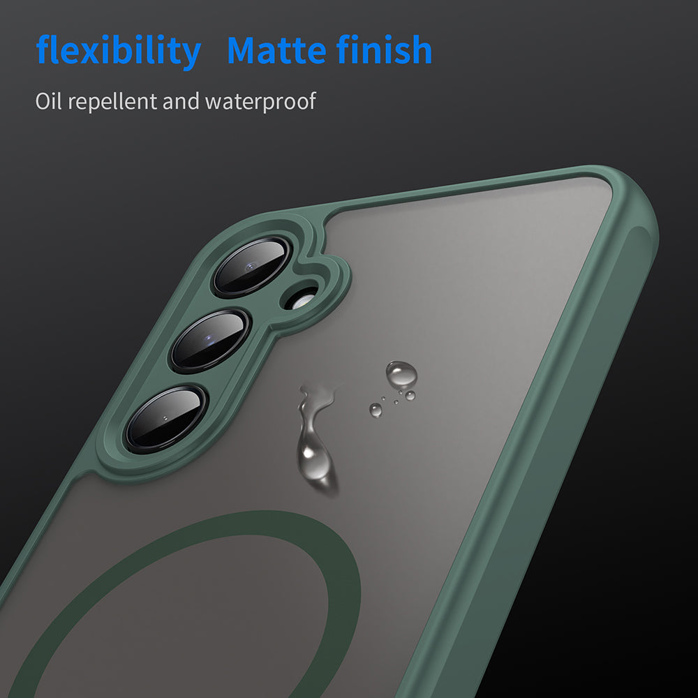 Калъф MagSafe за Samsung Galaxy A55 5G A556, Techsuit, HaloFrost II, Зелен