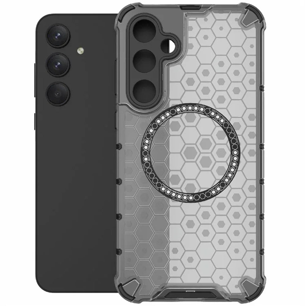 Калъф MagSafe за Samsung Galaxy A55 5G A556, Techsuit, HoneyComb Shield, Черен
