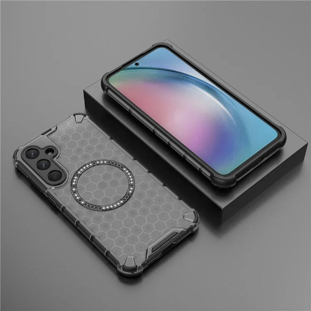 Калъф MagSafe за Samsung Galaxy A55 5G A556, Techsuit, HoneyComb Shield, Черен