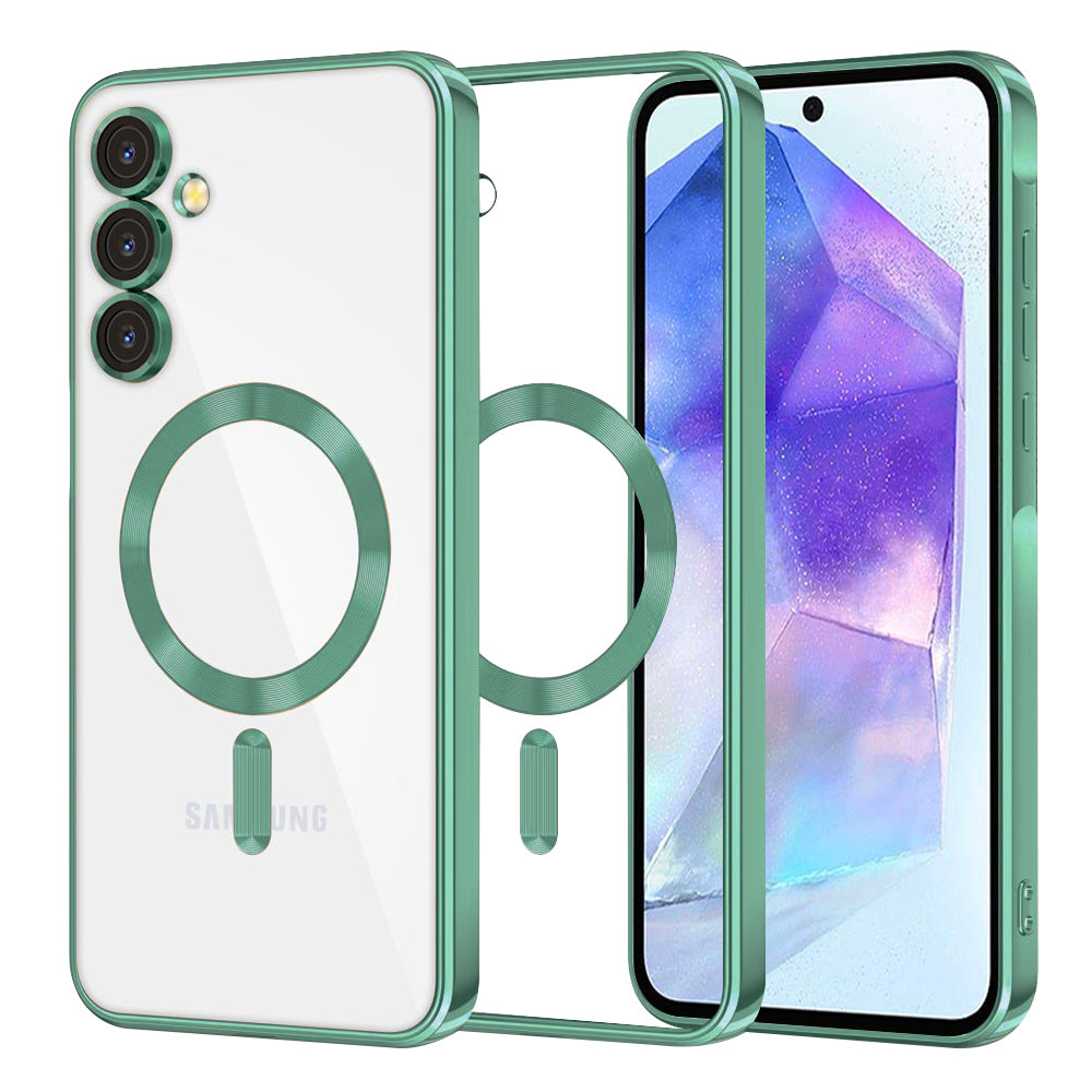 Калъф MagSafe за Samsung Galaxy A55 5G A556, Techsuit, Luxury Crystal, Светлозелен