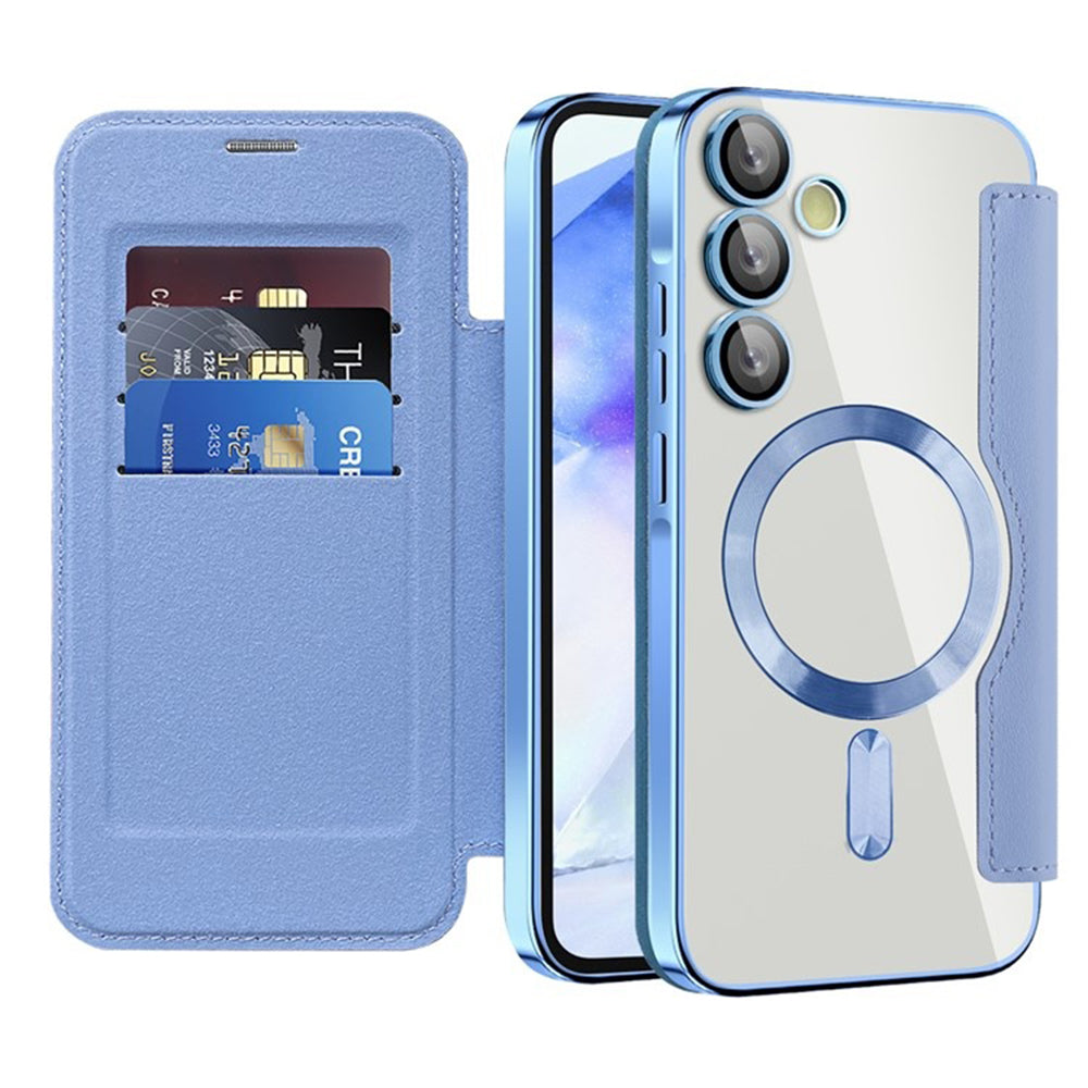 Калъф MagSafe за Samsung Galaxy A55 5G A556, Techsuit, SmartMag Book, Син