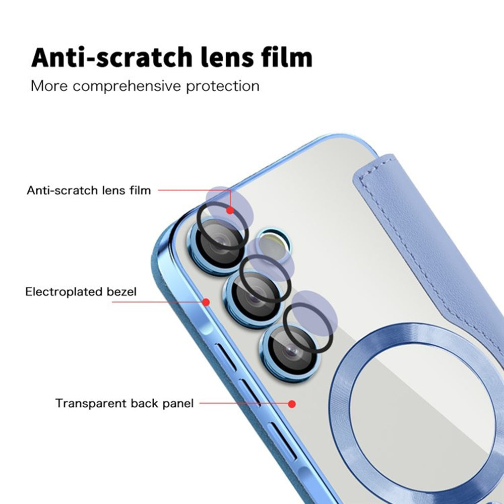 Калъф MagSafe за Samsung Galaxy A55 5G A556, Techsuit, SmartMag Book, Син