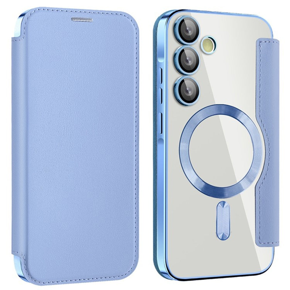 Калъф MagSafe за Samsung Galaxy A55 5G A556, Techsuit, SmartMag Book, Син