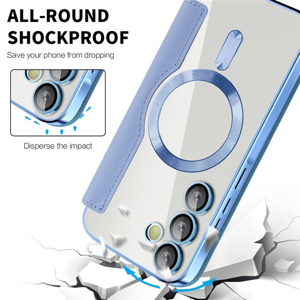 Калъф MagSafe за Samsung Galaxy A55 5G A556, Techsuit, SmartMag Book, Син