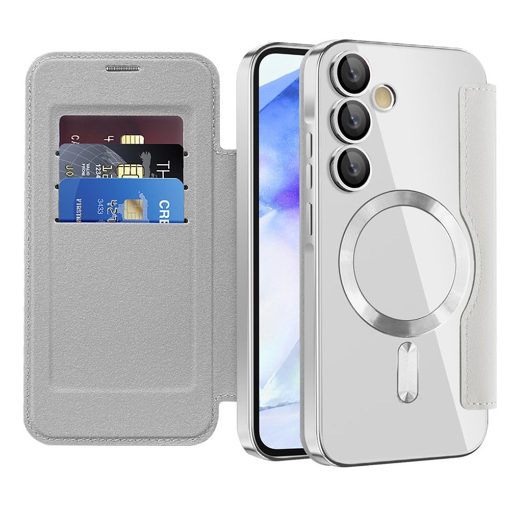 Калъф MagSafe за Samsung Galaxy A55 5G A556, Techsuit, SmartMag Book, Сив