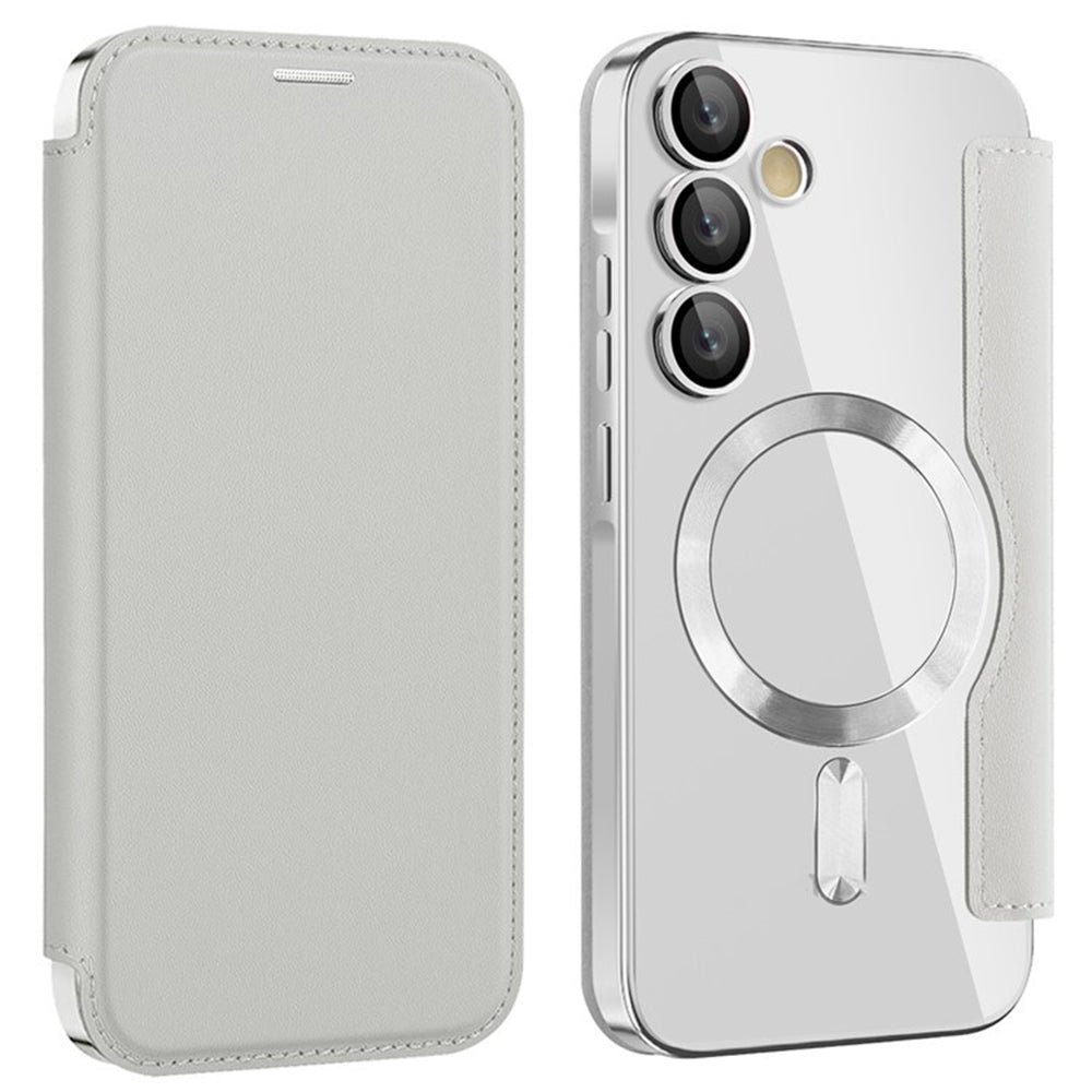 Калъф MagSafe за Samsung Galaxy A55 5G A556, Techsuit, SmartMag Book, Сив