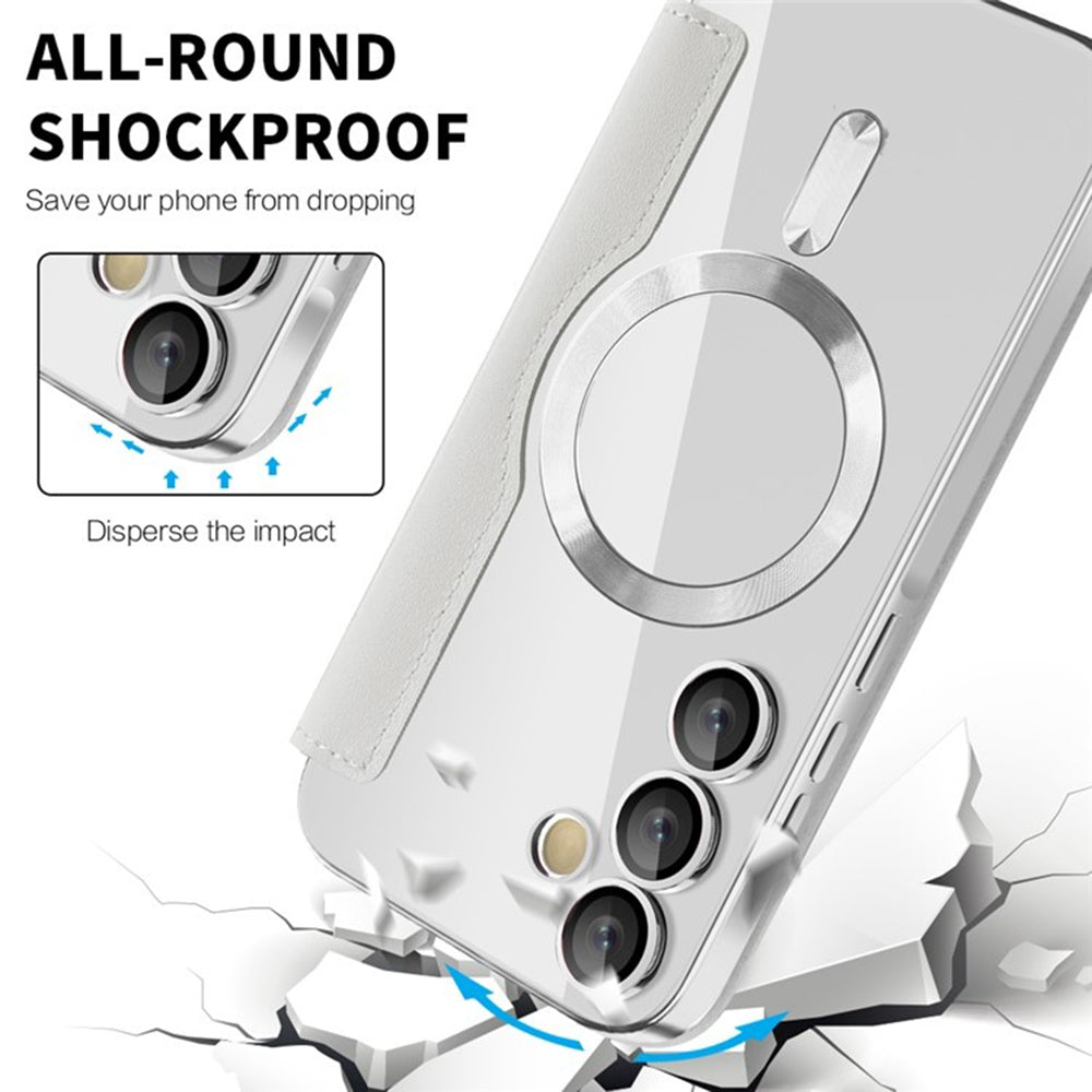 Калъф MagSafe за Samsung Galaxy A55 5G A556, Techsuit, SmartMag Book, Сив