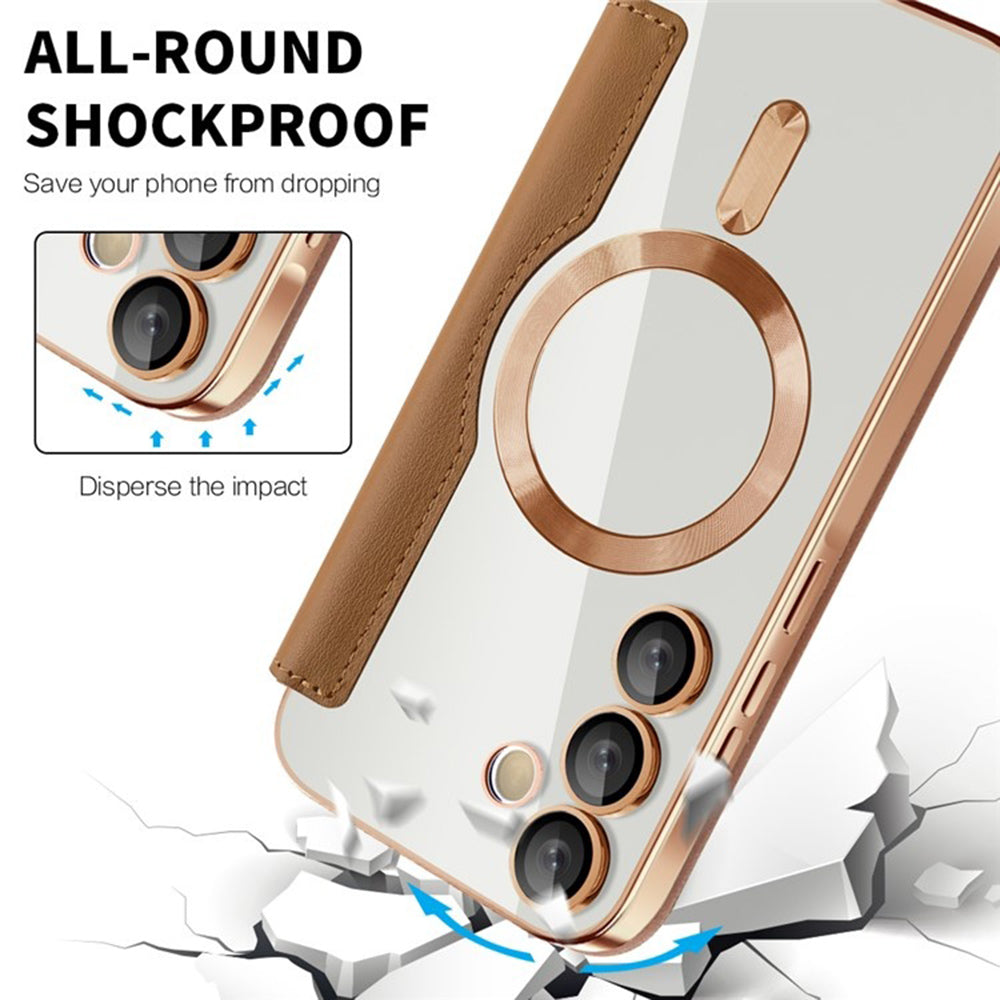 Калъф MagSafe за Samsung Galaxy A55 5G A556, Techsuit, SmartMag Book, Кафяв