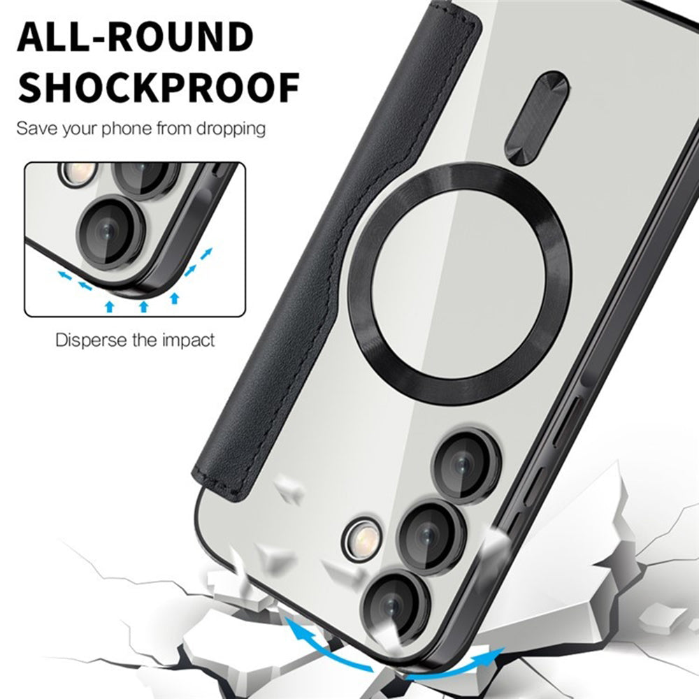 Калъф MagSafe за Samsung Galaxy A55 5G A556, Techsuit, SmartMag Book, Черен