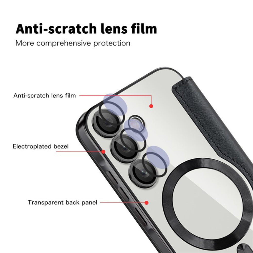 Калъф MagSafe за Samsung Galaxy A55 5G A556, Techsuit, SmartMag Book, Черен