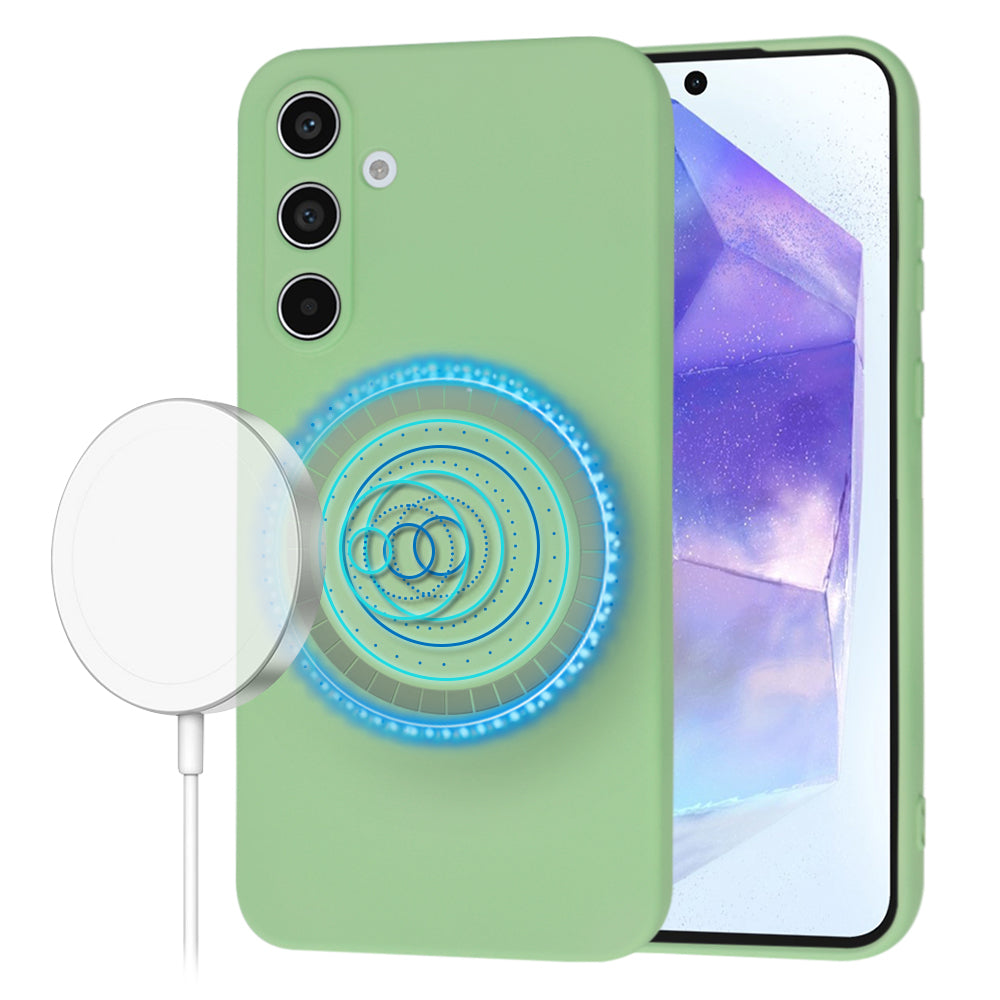 Калъф MagSafe за Samsung Galaxy A55 5G A556, Techsuit, SoftFlex, Светлозелен