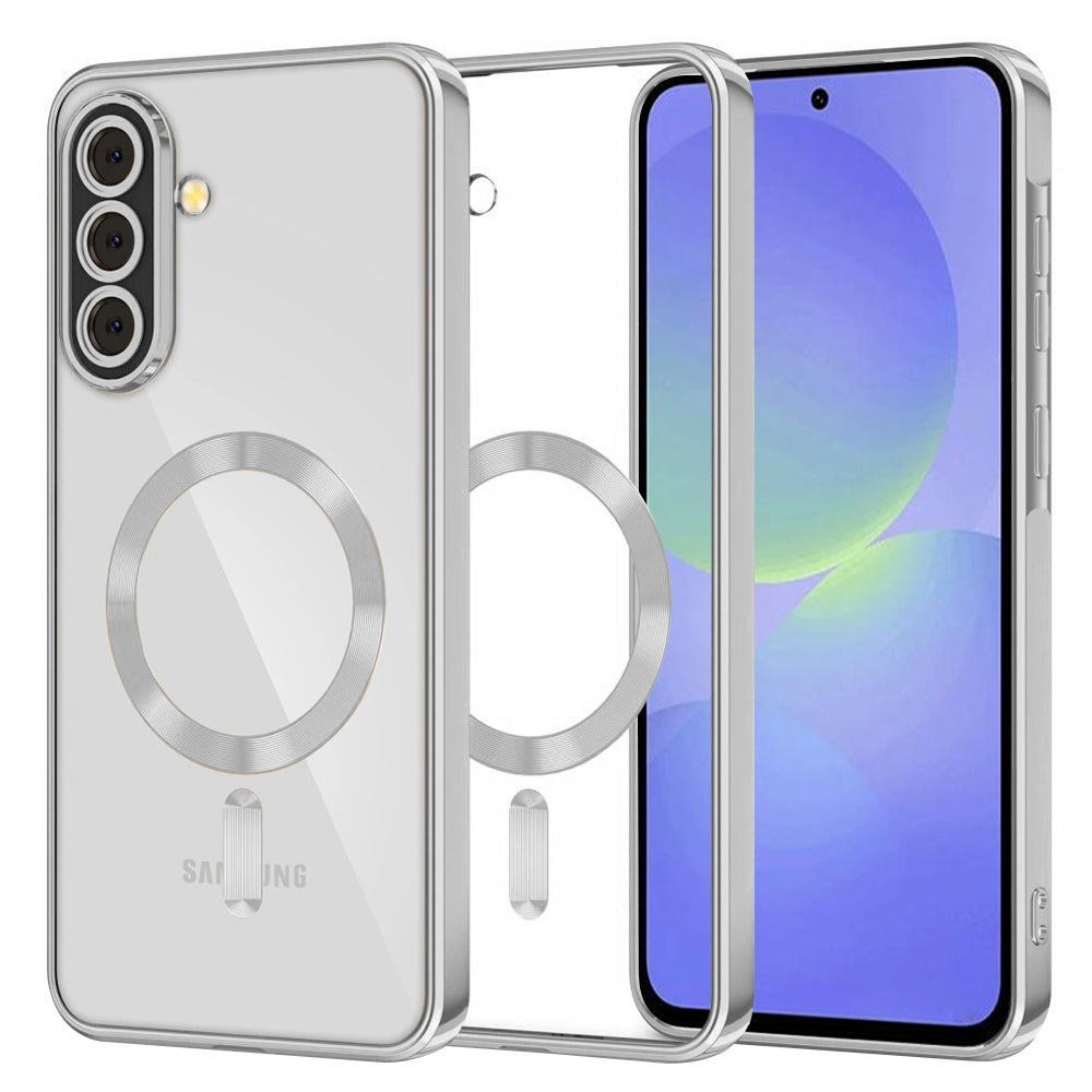 Калъф MagSafe за Samsung Galaxy A56 A566 / A36 A366, Techsuit, Luxury Crystal, Сребрист