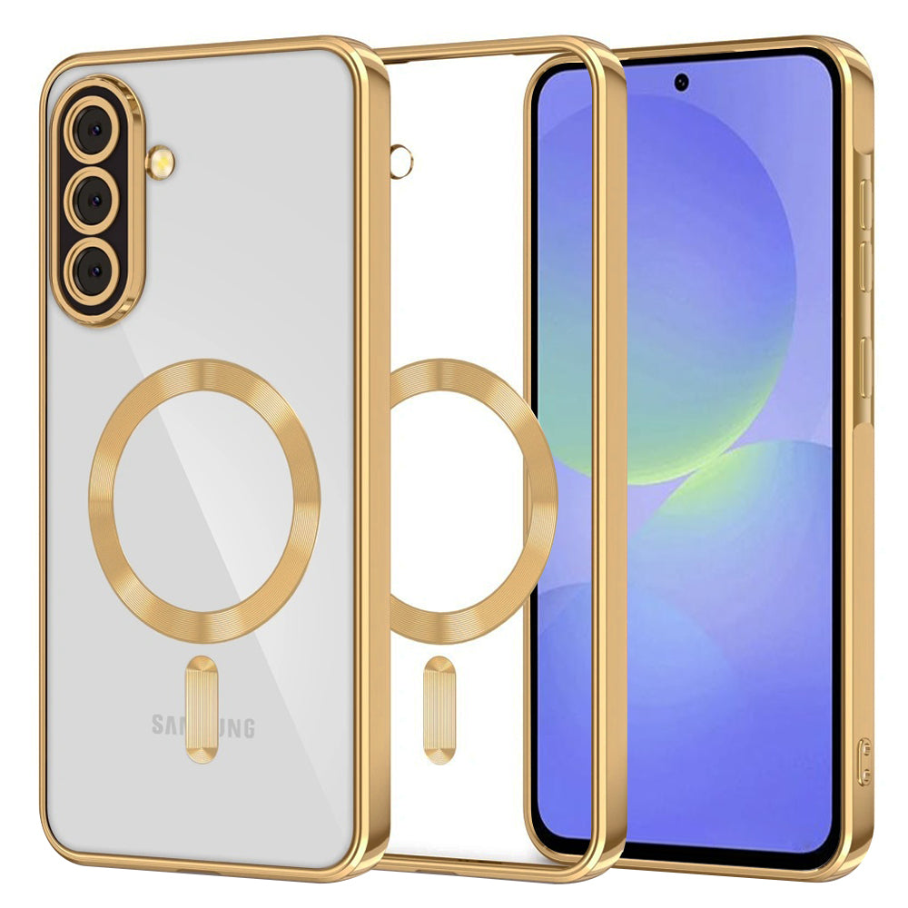 Калъф MagSafe за Samsung Galaxy A56 A566 / A36 A366, Techsuit, Luxury Crystal, Златист