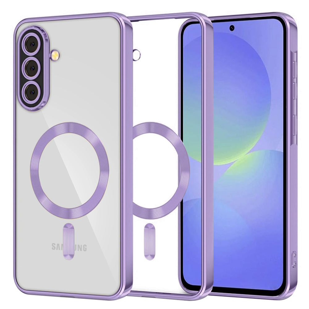 Калъф MagSafe за Samsung Galaxy A56 A566 / A36 A366, Techsuit, Luxury Crystal, Светло лилав
