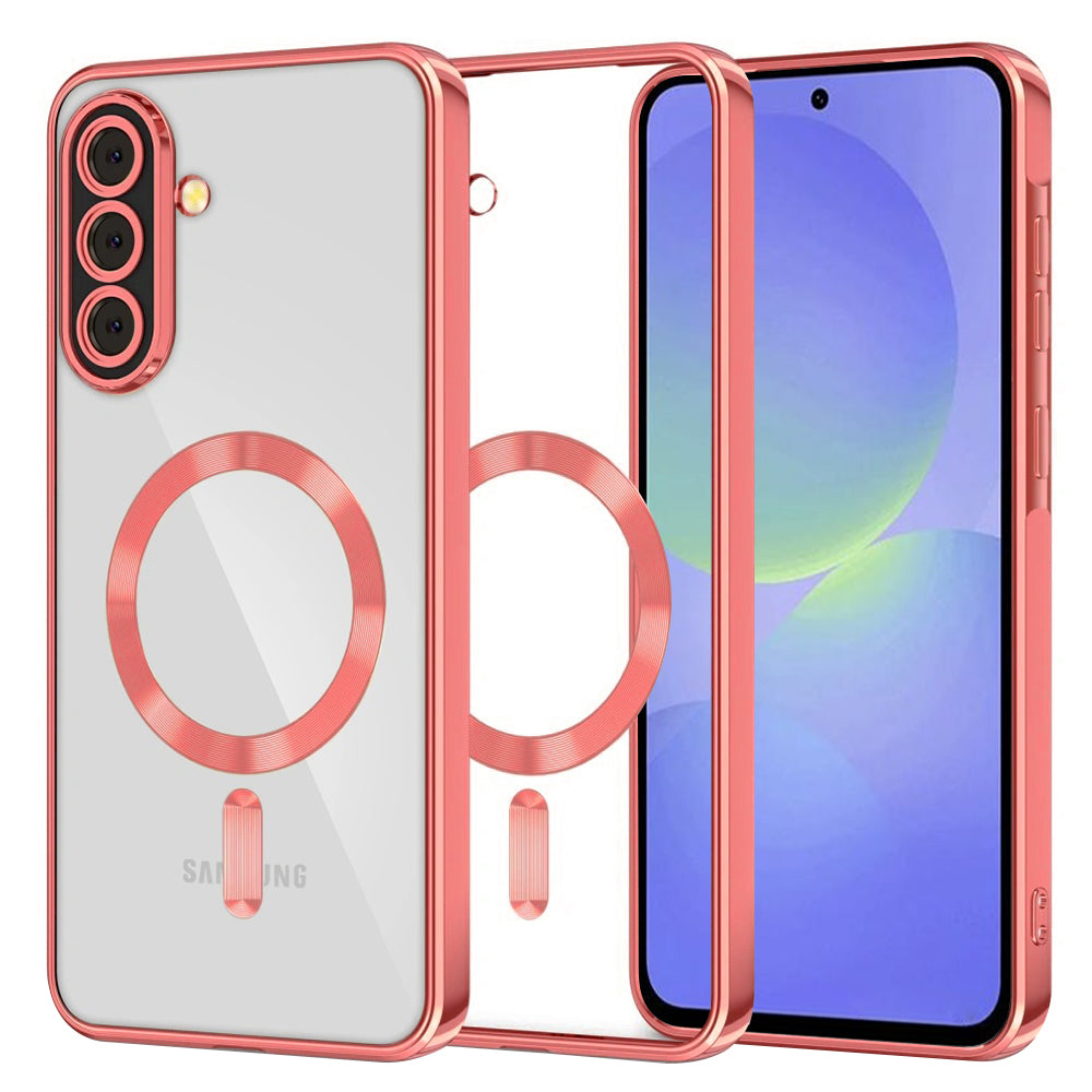 Калъф MagSafe за Samsung Galaxy A56 A566 / A36 A366, Techsuit, Luxury Crystal, Червен