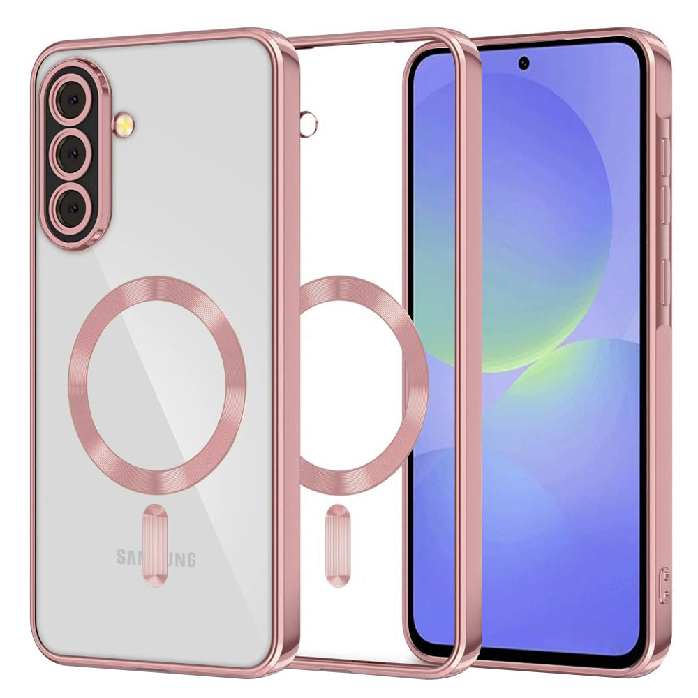 Калъф MagSafe за Samsung Galaxy A56 A566 / A36 A366, Techsuit, Luxury Crystal, Розов