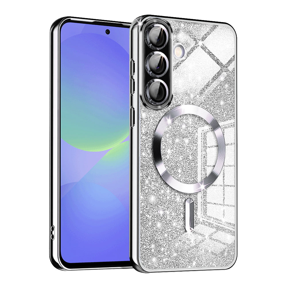 Калъф MagSafe за Samsung Galaxy A56 A566 / A36 A366, Techsuit, Luxury Glitter, Сребрист