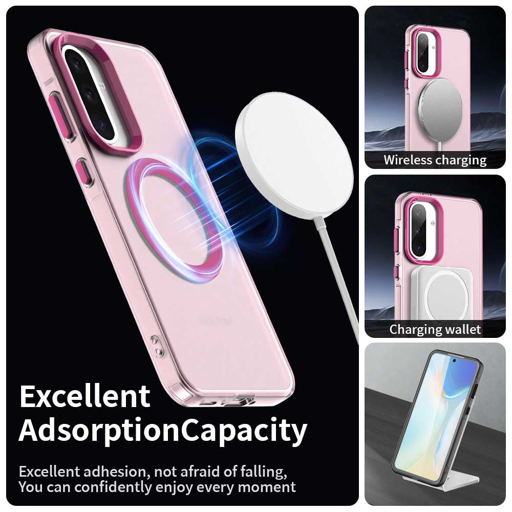 MagSafe калъф за Samsung Galaxy A56 A566, Techsuit, CandyCase, розов