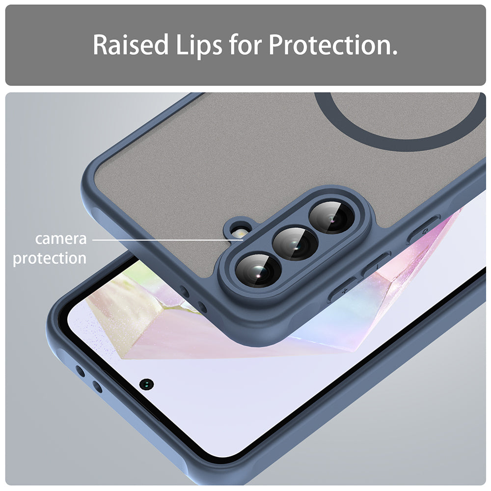 Калъф MagSafe за Samsung Galaxy A56 A566, Techsuit, HaloFrost II, Тъмносин